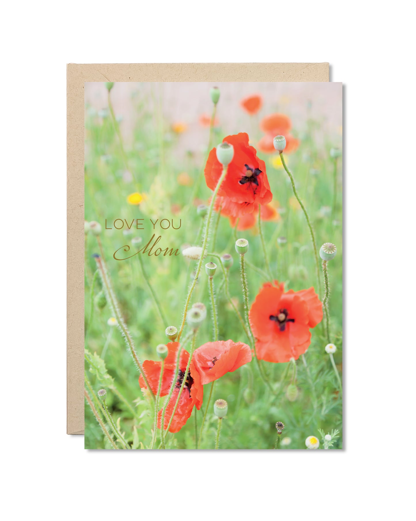 Card - Love Mom Poppies