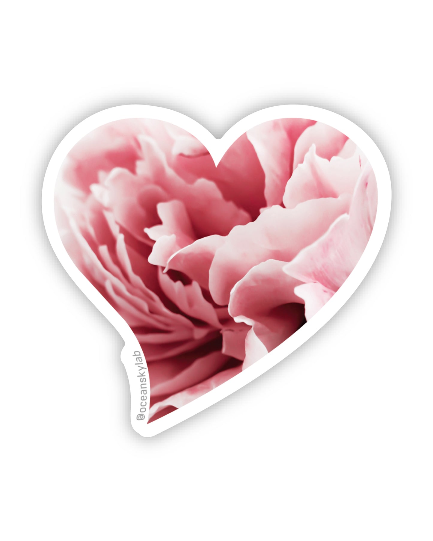Sticker: Peony Heart