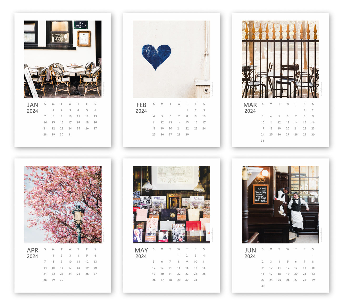 2024 Paris Desk Calendar