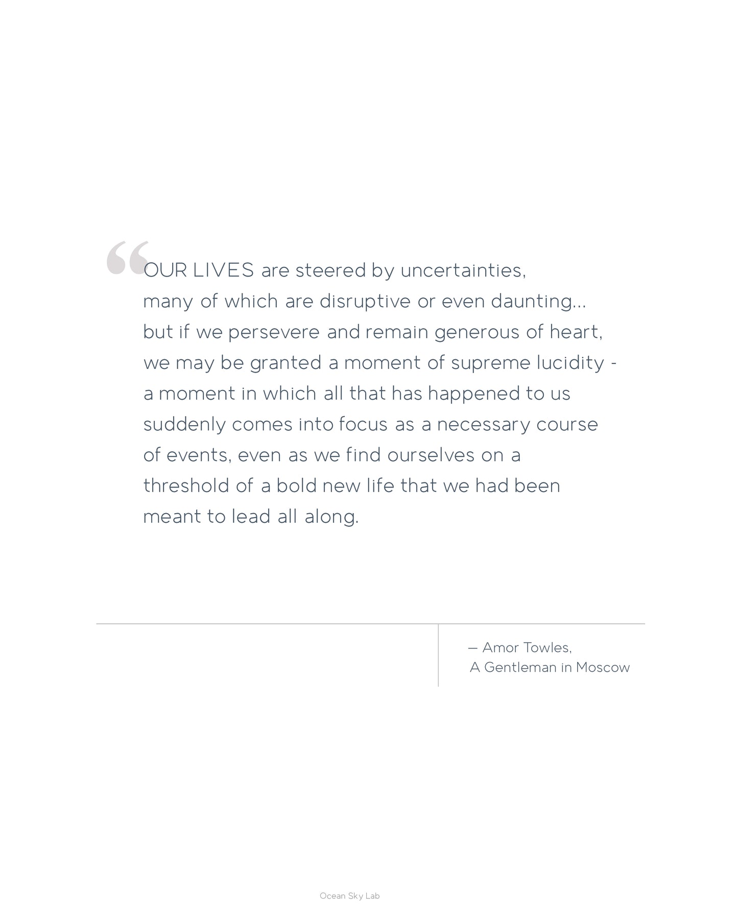 Printable Quote - Amor Towles