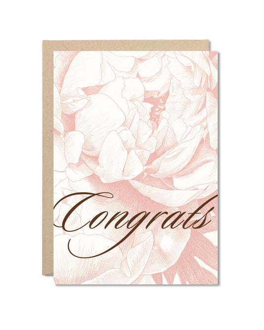 Card - Peony Congrats