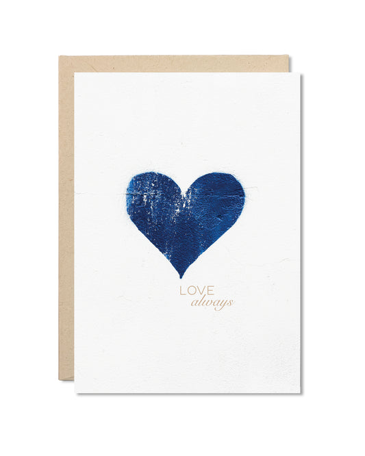 Card - Love Always Blue Heart