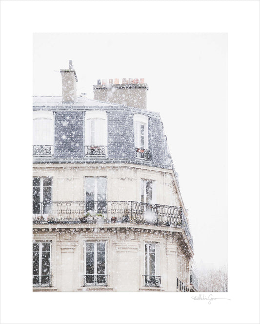 Snowfall in Paris
