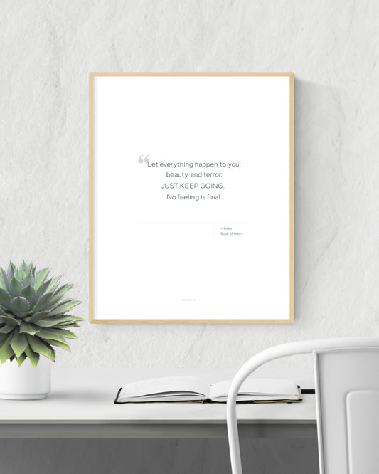 Printable Quote - Rilke - Keep Going