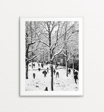 Parisian Playground Under the Snow